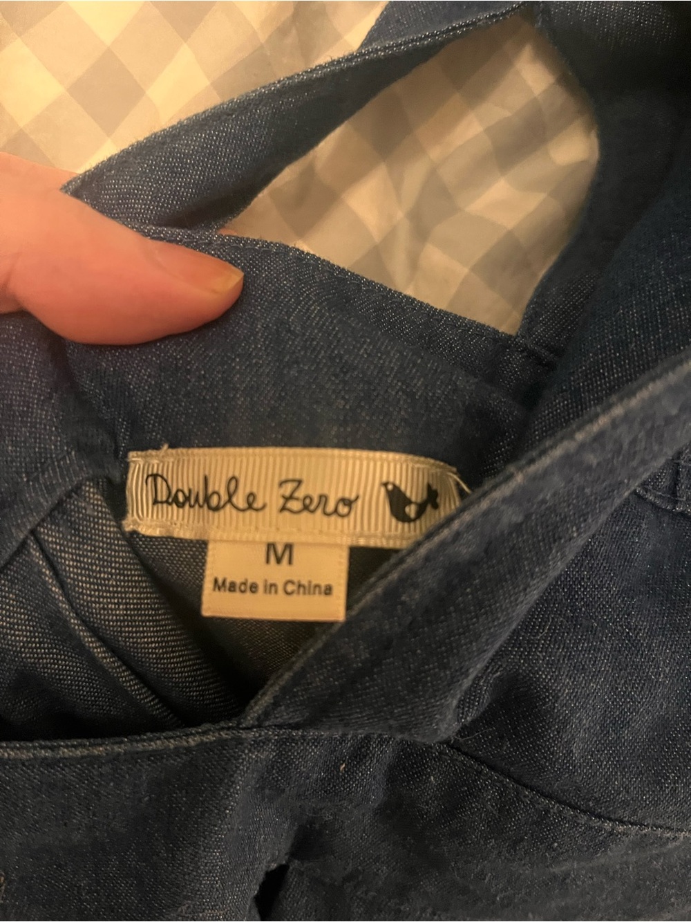 Double Zero Indigo Denim Pinafore - Picture 3 of 3